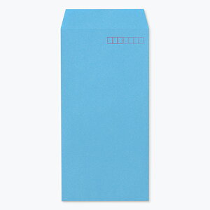 封筒 クラフトカラー封筒 長3 森林認証 ブルー 85g ヨコ貼 枠入 300枚 ng0340