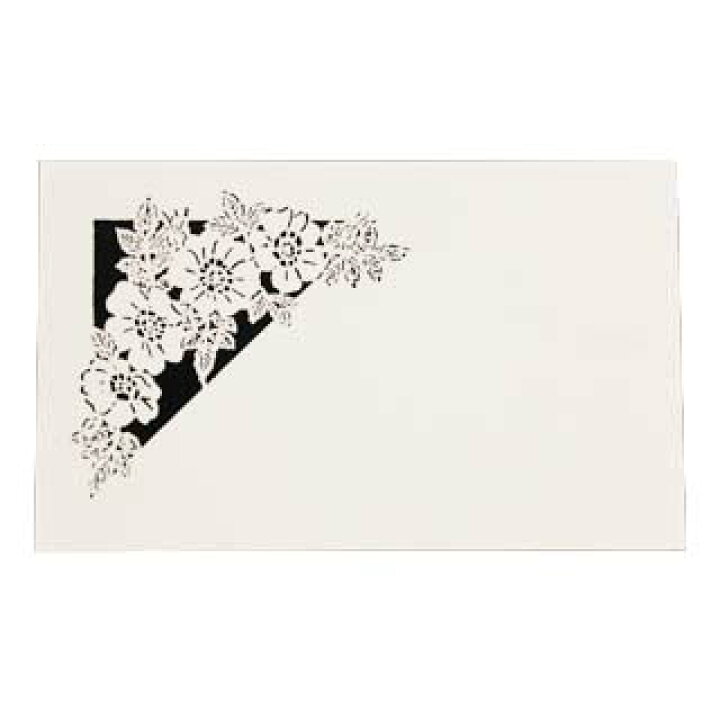 楽天市場 名刺 4号 50枚 切リ絵 F4 花飾り 名入れ 印刷なし 紙の販売です 4号 切り絵 伝票印刷製本のコンビニ