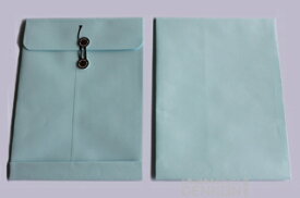 封筒 角2 保存袋 ECブルー 130 100枚 マチ紐（ひも）付きタイプです