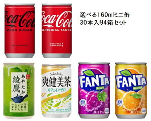 メーカー直送 ミニ缶(160ml×30本)4箱よりどりセット