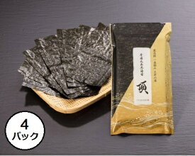 【単品でご購入よりも1,400円（23％off）お得♪】守半海苔 高級海苔 【 頂 (いただき) 】4パックセット 本場大森乾海苔 焼き海苔 焼きのり 焼海苔 やき海苔 海苔 寿司 おにぎり用 手巻き寿司 手巻きおにぎり 手土産 贈答品 敬老の日 2023 送料無料【クリックポスト】