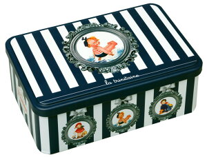 ラ・トリニテーヌ 坊や缶 (ガレット/パレット詰合せ) 300g クッキー 缶 レトロ キッズ 青 ブルー デコ缶 ラトリニテーヌ お菓子 焼き菓子 手土産 おみやげ グッズ 誕生日プレゼント プレゼント