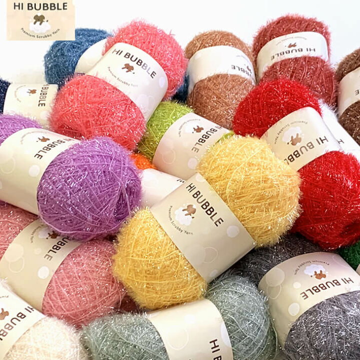 楽天市場】【10％OFF】HI BUBBLE ハイバブル 毛糸 ポリエステル毛糸 