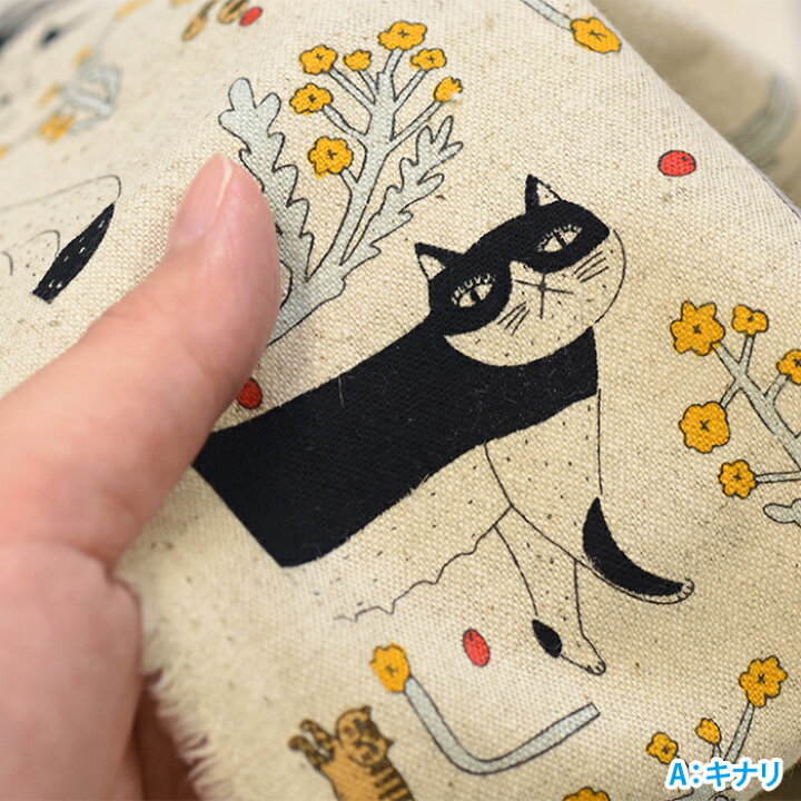 楽天市場】【マラソン中はポイント3倍】【emoemo】ねこプリント（綿麻  