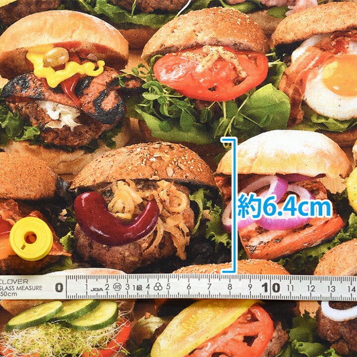 楽天市場】USAコットン Feast Modeハンバーガー柄 ハンバーガー リアル 