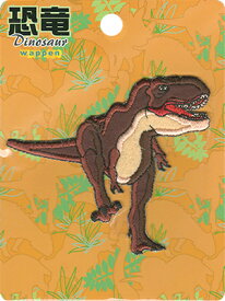 【ワンダフルデーはポイント10倍】恐竜Dinosaur 恐竜ワッペン DSW004 ティラノサウルスダイカット アイロン接着ワッペン1枚入り手芸材料
