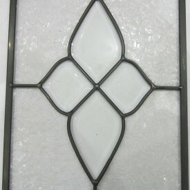 【安心サポート付】アンティーク　ステンドグラス（シキホー）窓格子　ウォールデコ　フィクス窓　室内窓