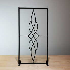 【安心サポート付】アンティーク　ステンドグラス（ロープ）窓格子　ウォールデコ　フィクス窓　室内窓