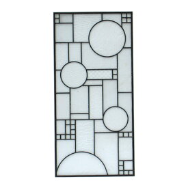 【安心サポート付】アンティーク　ステンドグラス（レトロモダン）窓格子　ウォールデコ　フィクス窓　室内窓