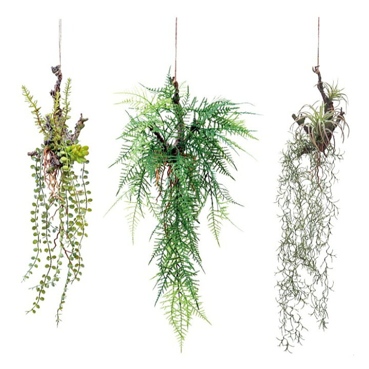 楽天市場 吊り下げグリーン 観葉植物 フェイクグリーン 人工植物 ハンギングプランツ 形調整できるワイヤー入り 吊り下げ用麻紐付き 窓工房 ナカサ