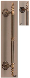 【安心サポート付】アンティークバーハンドル リバプール取手(両面用)全長590mm 押し棒 引き手【取っ手】【玄関扉 把手】【ロングハンドル】【ドアハンドル】【ヒンジ扉】【ガラ