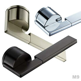 カワジュン製レバーハンドル M9 KAWAJUN　空錠・表示錠・間仕切錠・シリンダー錠 Materieプレート標準扉厚33～42mm（クローム・サテンニッケル・ダークアンバー）NP