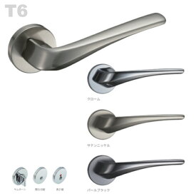 カワジュン製レバーハンドル T6 丸座　 KAWAJUN 空錠・表示錠・間仕切錠・シリンダー錠 外れたドアノブレバー交換修理はDIY ドアレバー 取替え トイレ用の錠付きドアグリップ 取っ手|インテリア おしゃれ ドアハンドル 建具 鍵付き トイレドア リフォーム 扉 NP