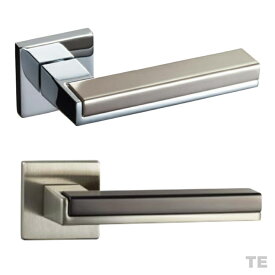 レバーハンドル 角座　TE　カワジュン製　T2プレート　KAWAJUN　空錠・表示錠・間仕切錠・シリンダー錠（クローム・サテンニッケル）NP