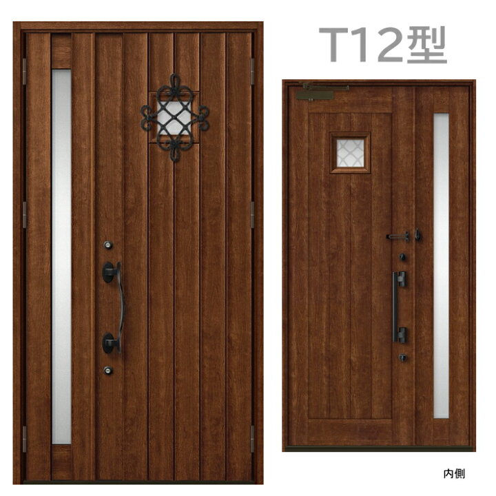 楽天市場 送料無料 玄関ドア T12型 プレナスx 片開き 親子ドア 片袖 両袖 親子入隅 新築 取替え リフォーム 玄関扉 出入り口 トステム Lixil リクシル 窓工房 ナカサ