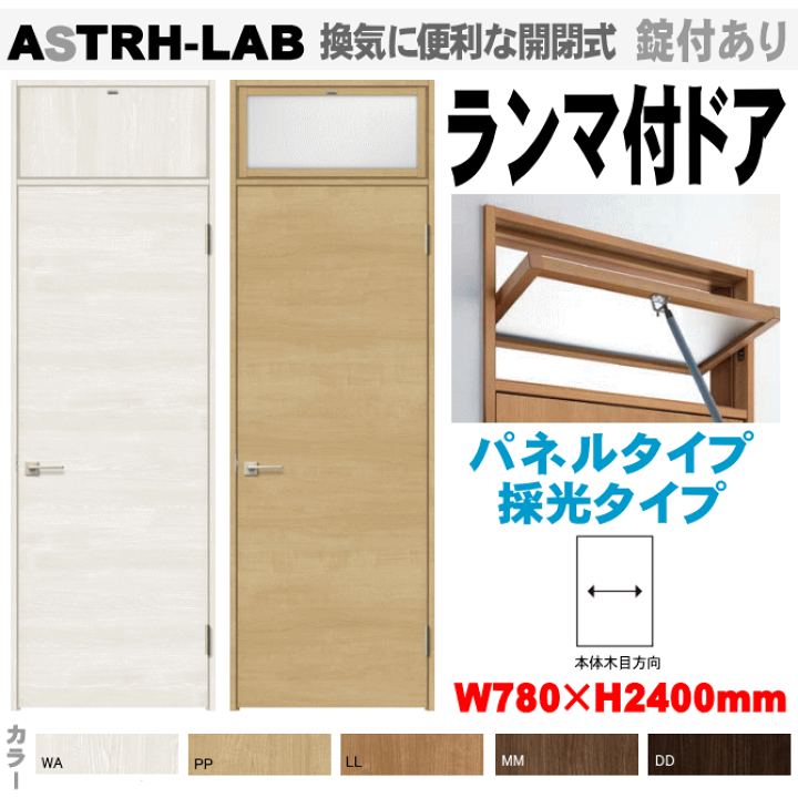 欄間　一対　建具 楽天市場】【安心サポート付】ランマ付ドア（パネルタイプ・採光