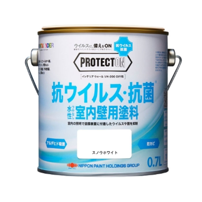 室内用 抗ウイルス 抗菌 水性塗料 ニッペホーム PROTECTON-プロテクトン- DIY用 好評受付中 インテリアウォール VK-200 最安値に挑戦 ミントグリーン 0.7L
