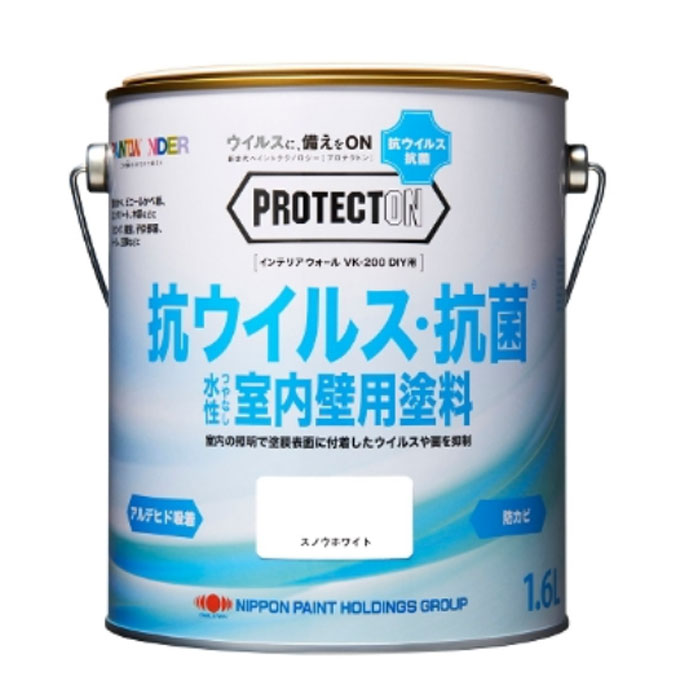 室内用 抗ウイルス 送料無料カード決済可能 抗菌 水性塗料 ニッペホーム PROTECTON-プロテクトン- マシュマロ 直営ストア インテリアウォール 1.6L VK-200 DIY用