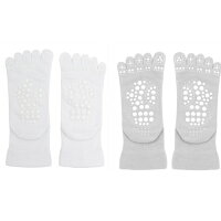 ※1個までゆうパケット送料240円※ 『(3足セット) ヘルシーウェイ 健康の道 足ツボックス ホワイト/グレー』