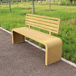 金属製屋外ベンチ 2〜3人用ガーデンベンチ スラットデザイン 背もたれ付きパティオベンチ パティオラブシート 庭 バルコニー ポーチ 公園用(Natural,150cm/59in)