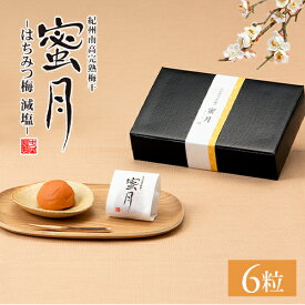 中田食品 紀州産南高梅 梅干し 蜜月(みつき) -はちみつ梅 減塩- 6粒 塩分3% 贈答 ギフト