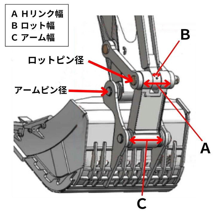 楽天市場】2点式ハサミ ピン径20mm コマツ KOMATSU 適合 / 機械式 