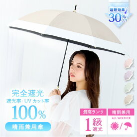 日傘 完全遮光 遮光率 UV カット 100％ 遮熱 長傘 紫外線 熱中症 対策 傘 晴雨兼用 バイカラー レディース 女性 用 おしゃれ かわいい 可愛い シンプル コンパクト 軽量 耐風 プレゼント ギフト 送料無料