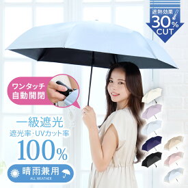 日傘 折りたたみ 完全遮光 自動開閉 傘 遮光率 100％ UV カット 遮熱 涼しい レディース メンズ ユニセックス 紫外線 日焼け 梅雨 対策 晴雨兼用 6本骨 軽量 撥水 おしゃれ ワンタッチ シンプル 送料無料 バイカラー 安全装置付き