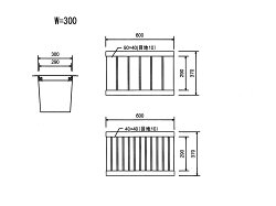 木製グレーチング長さ約600mm・幅約300mm【保存処理木材仕様】【側溝蓋/溝蓋/蓋/グレーチング/カバー/U字側溝/溝カバー/国産/杉/天然木/ACQ/間伐材/木製】