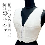 V字補正付き和装ブラジャー M/L/LL 補正パッド付きものブラジャー フロントホック 選べる3サイズ 洗える …