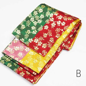 女の子用細幅 低学年向け 着物 浴衣帯 小袋袴帯 日本舞踊 花火大会 夏祭り