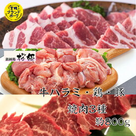 3種あっさり焼肉セット 約800g 送料無料 焼肉 焼肉セット 焼肉プレート 焼き肉 豚 ブタ ハラミ とりもも 豚肉 牛肉 牛ハラミ 赤身肉 赤身焼肉 焼き肉セット国産