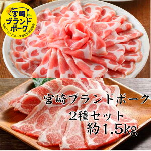 宮崎ブランドポーク 豚肩ロース 2種セット D 計約1.5kg 送料無料 豚肉 切り落とし しゃぶしゃぶ 豚 お肉ギフト 焼肉 焼肉セット しゃぶしゃぶ肉 ブタ 豚肉 しゃぶしゃぶセット しゃぶしゃぶ豚