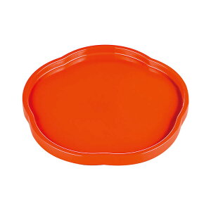 洗朱 8.0 梅型盆 木材繊維(MDF)製 カシュー塗装 誕生日 米寿祝 お祝い 贈答 引き出物 内祝い ギフト【21-30-3】