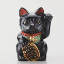 楽天市場】招き猫 黒 貯金箱の通販