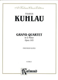☆【フルートアンサンブル】クーラウ 大四重奏曲 ホ長調 作品103 4FL 出版：Kalmus社※パート譜のみ、スコアはありません。