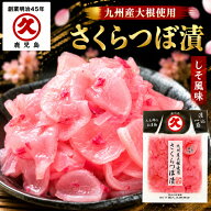 【1等最大100%ポイントバックキャンペーン】【TV番組で紹介】さくらつぼ漬 120g しそ味 九州産大根 漬物 …
