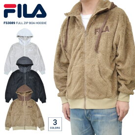 【割引クーポン配布中】 FILA HERITAGE (フィラ ヘリテージ) FULL ZIP BOA HOODIE JACKET ボアパーカー フリースジャケット ボアジャケット メンズ アウター ブルゾン FS3089 M-XL ブラック グレー ブラウン 【あす楽対応】【RCP】【バーゲン】