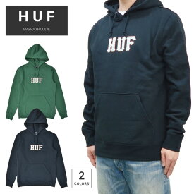 【割引クーポン配布中】 HUF ハフ パーカー VVS P/O HOODIE フリース スウェット メンズ S-XL ブラック ダークグリーン PF00424 【RCP】