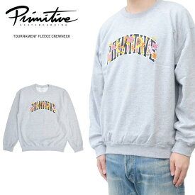 【割引クーポン配布中】 PRIMITIVE (プリミティブ) スウェット TOURNAMENT FLEECE CREWNECK クルーネック トレーナー フリース 長袖 M-XL グレー 【あす楽対応】【RCP】