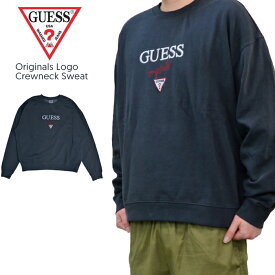 【割引クーポン配布中】 GUESS (ゲス) スウェット Originals Logo CrewNeck Sweat クルーネック トレーナー フリース 長袖 M-XL ブラック M2BQ09K9YH1 【あす楽対応】【RCP】