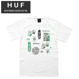 【割引クーポン配布中】 HUF (ハフ) Tシャツ SCATTERED LEAVES S/S TEE 半袖 カットソー メンズ S-XL ホワイト TS01358 【単品購入の場合はネコポス便発送】【RCP】【バーゲン】