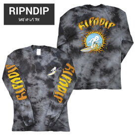 【割引クーポン配布中】 RIPNDIP (リップンディップ) ロンT SURF UP L/S TEE 長袖 カットソー Tシャツ トップス S-XL ブラック RND4158 【単品購入の場合はネコポス便発送】【RCP】