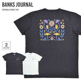 【割引クーポン配布中】 BANKS JOURNAL (バンクス ジャーナル) Tシャツ SPRING FADED S/S T-SHIRT TEE 半袖 トップス カットソー メンズ S-XL ブラック オフホワイト WTS0550 【単品購入の場合はネコポス便発送】【RCP】