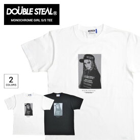 【割引クーポン配布中】 DOUBLE STEAL (ダブルスティール) Tシャツ MONOCHROME GIRL S/S T-SHIRT TEE カットソー トップス メンズ ブラック ホワイト M-XL 911-14003 【単品購入の場合はネコポス便発送】【RCP】