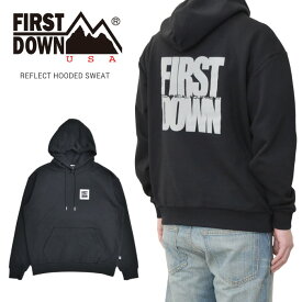 【割引クーポン配布中】 FIRST DOWN USA (ファーストダウン) パーカー REFLECT HOODED SWEAT プルオーバー スウェット フリース メンズ M-XL ブラック F971005C 【あす楽対応】【RCP】【バーゲン】