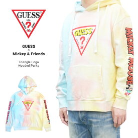 【割引クーポン配布中】 GUESS (ゲス) パーカー Mickey & Friends Triangle Logo Hooded Parka スウェット フリース 長袖 M-XL マルチ ML1K7777DM 【あす楽対応】【RCP】