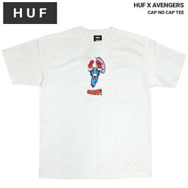 【割引クーポン配布中】 HUF × AVENGERS (ハフ × アベンジャーズ) Tシャツ CAP NO CAP TEE 半袖 カットソー トップス メンズ M-XL ホワイト TS02200 【単品購入の場合はネコポス便発送】【RCP】