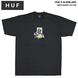 【割引クーポン配布中】 HUF × ALIENLABS (ハフ × エイリアンラボ) Tシャツ AL MECH BUDDY S/S TEE 半袖 カットソー トップス メンズ M-XL ブラック TS02126 【単品購入の場合はネコポス便発送】【RCP】