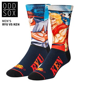 【割引クーポン配布中】 ODD SOX (オッドソックス) ソックス 靴下 RYU VS KEN CREW SOCKS クルーソックス ストリートファイター STREET FIGHTER 【ネコポス便発送で送料無料】【RCP】